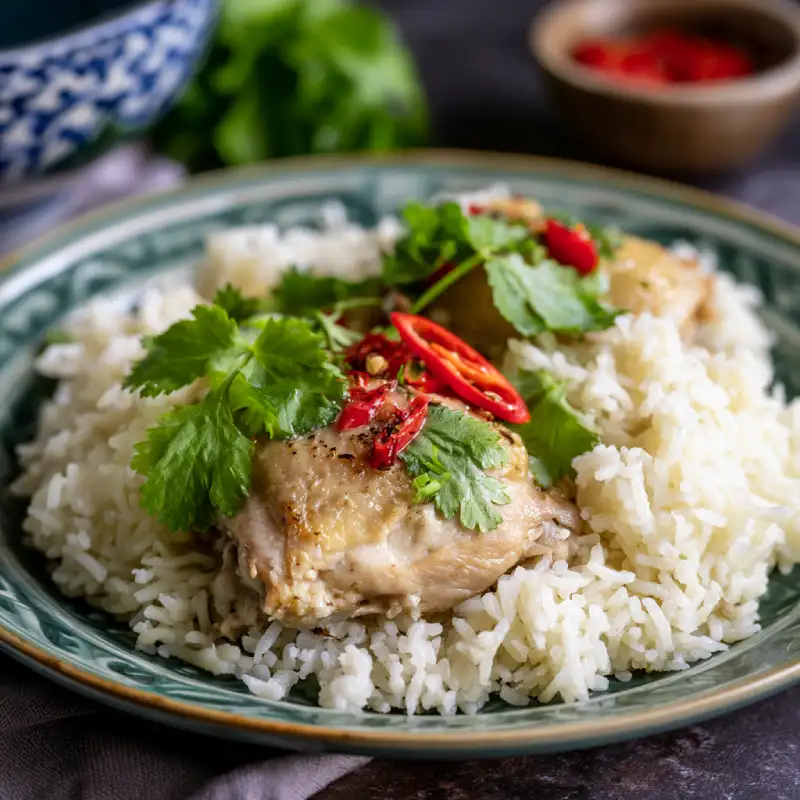 Chicken Rice Recipe in a Rice Cooker