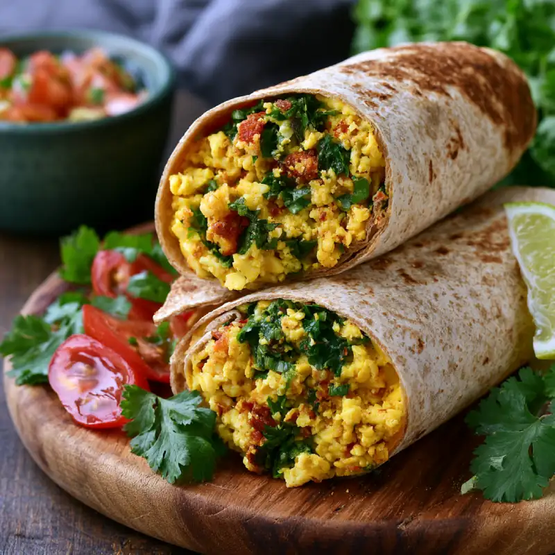 Eggless Breakfast Burrito