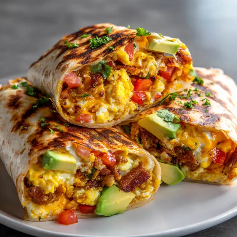 Delicious No Egg Breakfast Burrito