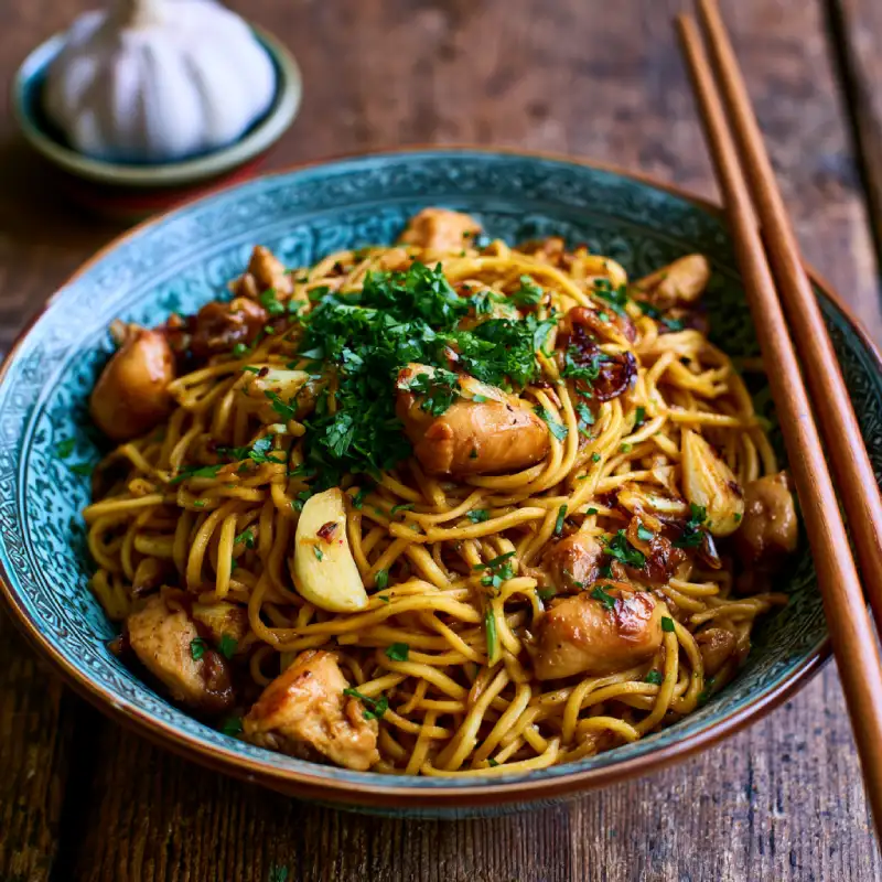 Chicken and Garlic Noodles